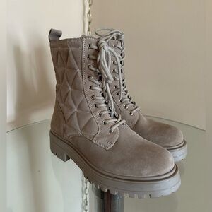 Alberto Torresi Suede Combat Boots Size 7.5